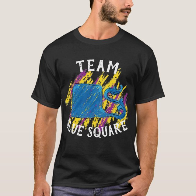 Team Blue Square T-Shirt (Front)