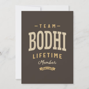Team Bodhi Lifetime Member Personalized Name  Invitation