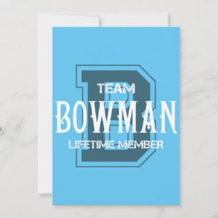 Team BOWMAN LifeTime Member Invitation