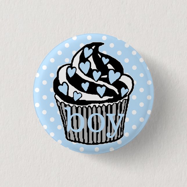 Team Boy-Baby Shower 1 Inch Round Button (Front)