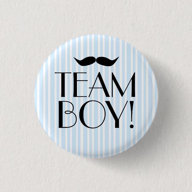 Team Boy-Baby Shower 1 Inch Round Button (Front)