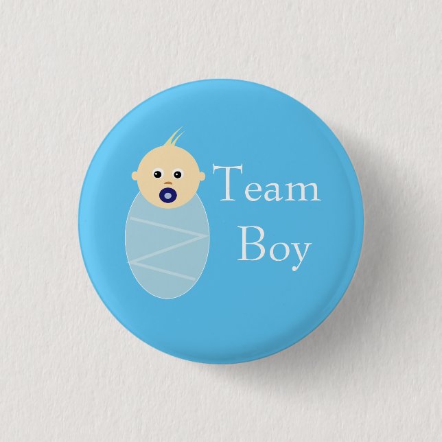 Team Boy Blue Baby Shower button (Front)