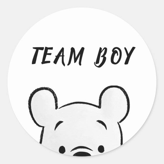 TEAM BOY CLASSIC ROUND STICKER (Front)
