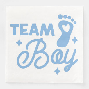 Team Boy Cute Boy Baby Shower Paper Napkin