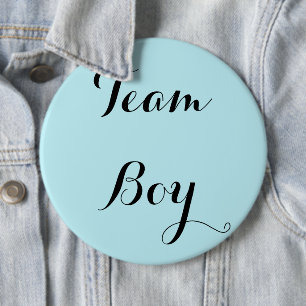 team boy gender reveal party button