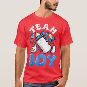 Team Boy Gender Reveal Party Pink Blue Baby Announ T-Shirt