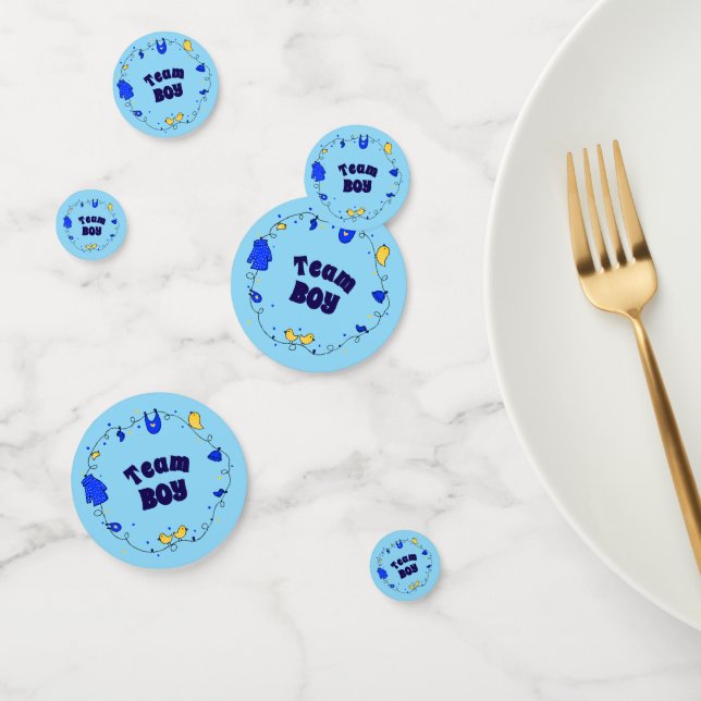 Team Boy Gender Reveal Table Confetti (Group)