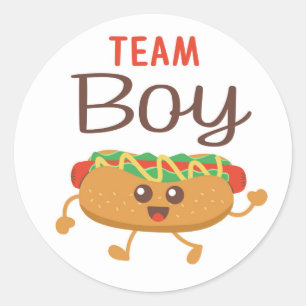 Team Boy hot dog genre révéler autocollant