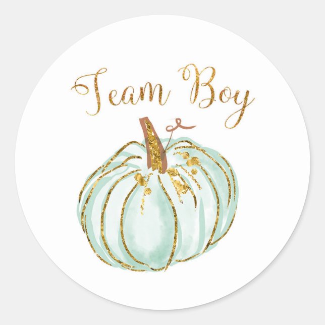 Team Boy Pastel Citrouille Genre Reveillez sticker (Devant)
