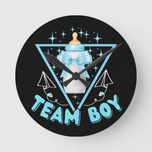 Team Boy Round Clock