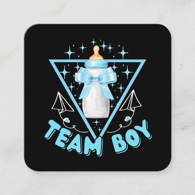 Team Boy Square Business Card (Front)
