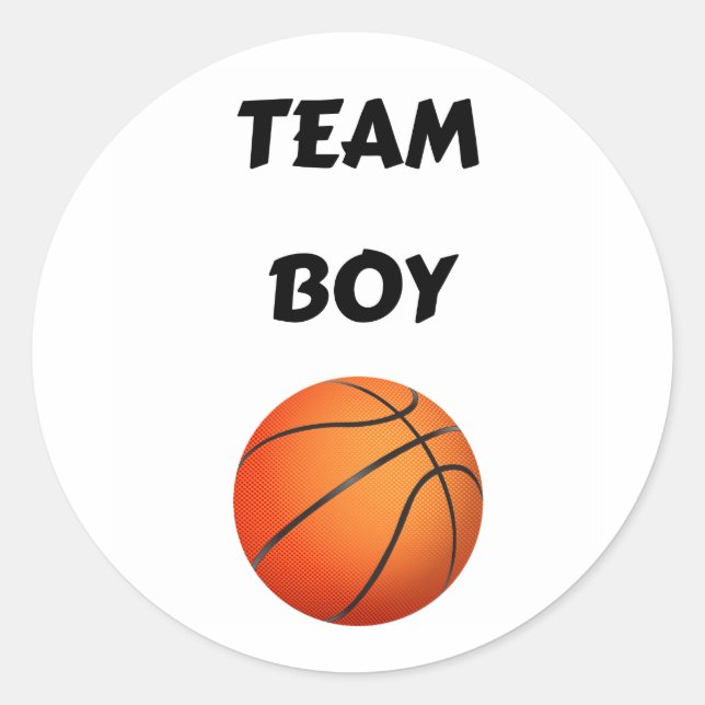 Team Boy Vote gender reveal party Classic Round Sticker (Front)