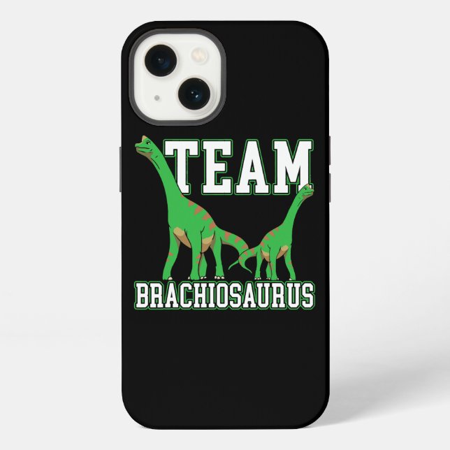 Team Brachiousaurus Dinosaur Future Paleontologist iPhone Case (Back)