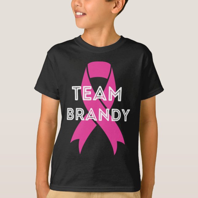 Team Brandy Personalized Breast Cancer Awareness   T-Shirt (Front)