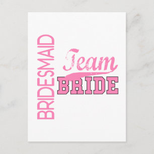 Team Bride 1 BRIDESMAID Postcard