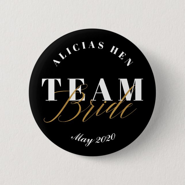 TEAM BRIDE 2 INCH ROUND BUTTON (Front)