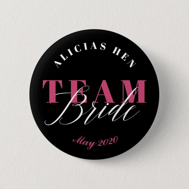 TEAM BRIDE 2 INCH ROUND BUTTON (Front)