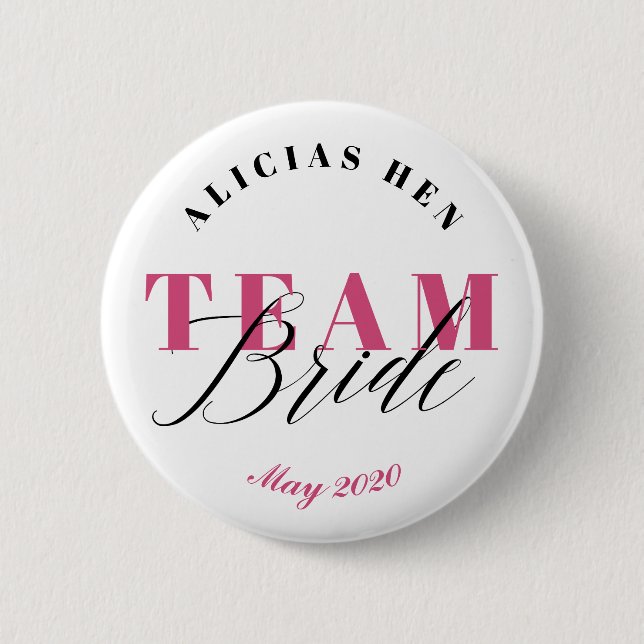 TEAM BRIDE 2 INCH ROUND BUTTON (Front)