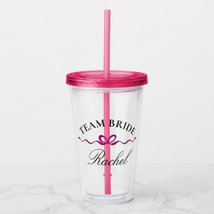 Team Bride Accessory · Custom Gift Bridesmaid Acrylic Tumbler