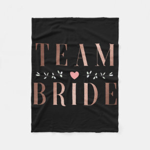 Team Bride Bachelor Bridal Shower Wedding Party Sq Fleece Blanket