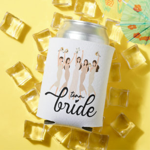 Team Bride Bachelorette Party Wedding Bridesmaid Can Cooler