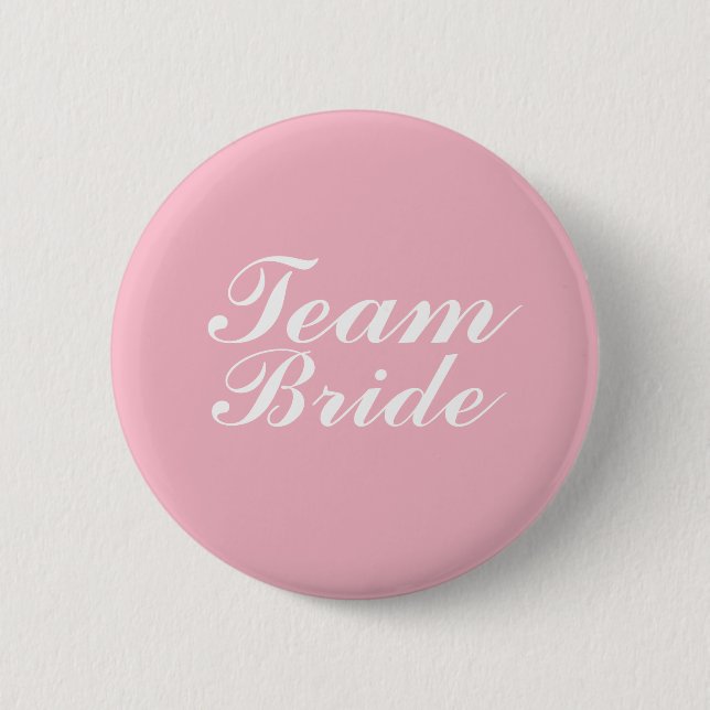 Team Bride Badge Button Pin (Front)