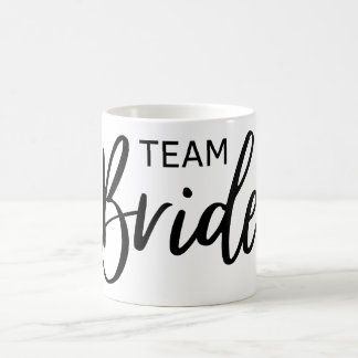 Team Bride Black Coffee Mug