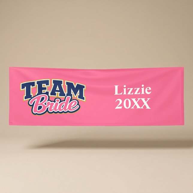 Team Bride Bold Wedding Party Banner (Creator Uploaded)