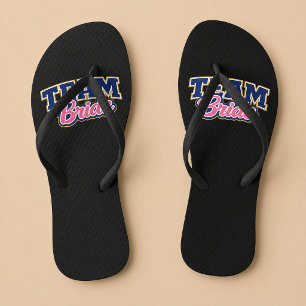 Team Bride Bold Wedding Party Flip Flops