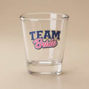 Team Bride Bold Wedding Party Shot Glass