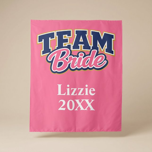 Team Bride Bold Wedding Party Tapestry (Creator Uploaded)