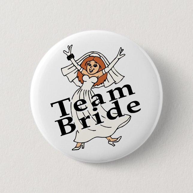 Team Bride (Bride) 2 Inch Round Button (Front)