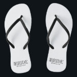 Team Bride Bridesmaid Bridal Party Flip Flops<br><div class="desc">Personalize the custom text  above. You can find additional coordinating items in our "For Team Bride" collection.</div>