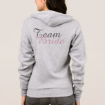 TEAM BRIDE Champagne Wedding Bridesmaid Hoodie<br><div class="desc">Features an original marker illustration of two glasses of bubbly pink champagne. Perfect for engagements, weddings, bridal showers, bachelorette parties and more! Simply personalize with your information. Designer is available to create and upload custom designs to match the colours and themes of your wedding--click "Ask this Designer" to begin the...</div>