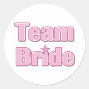 Team Bride Classic Round Sticker