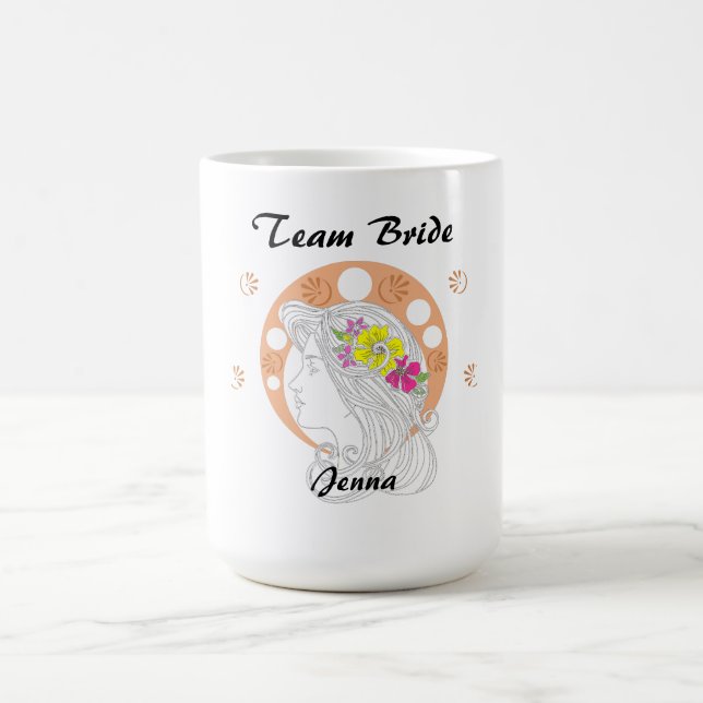 Team Bride | Customizable Hand Sketch   Coffee Mug (Center)