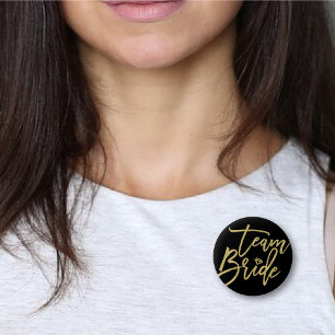 Team Bride Diamond Wedding Bridal Party Button