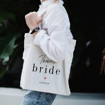Team Bride Editable Colour Bridal Party Tote Bag<br><div class="desc">This lovely design can be customized to your favourite colour combinations. Makes a great gift! Find stylish stationery and gifts at our shop: www.berryberrysweet.com.</div>