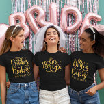 Team Bride, Funny Bachelorette Party T-Shirt<br><div class="desc">Design of bachelor party t-shirts with cute typography,  this design with the word "BRIDE",  is simple and elegant in White tone in a modern style ideal for you at your bachelor's party. For complementary products please consult the collection of this beautiful wedding party design.</div>