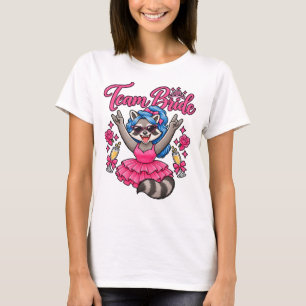 Team Bride Funny Raccoon Bachelorette T-Shirt