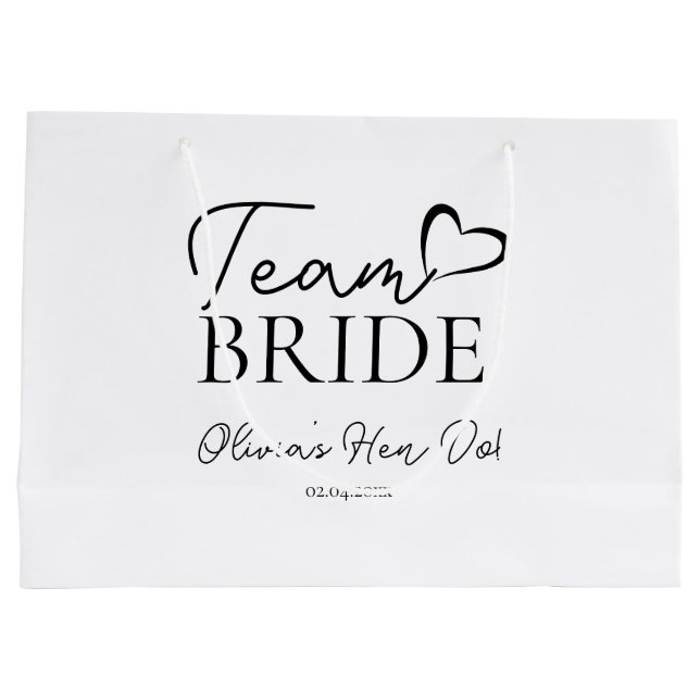 Team Bride Gift Bag – Perfect Bachelorette Party  (Back)