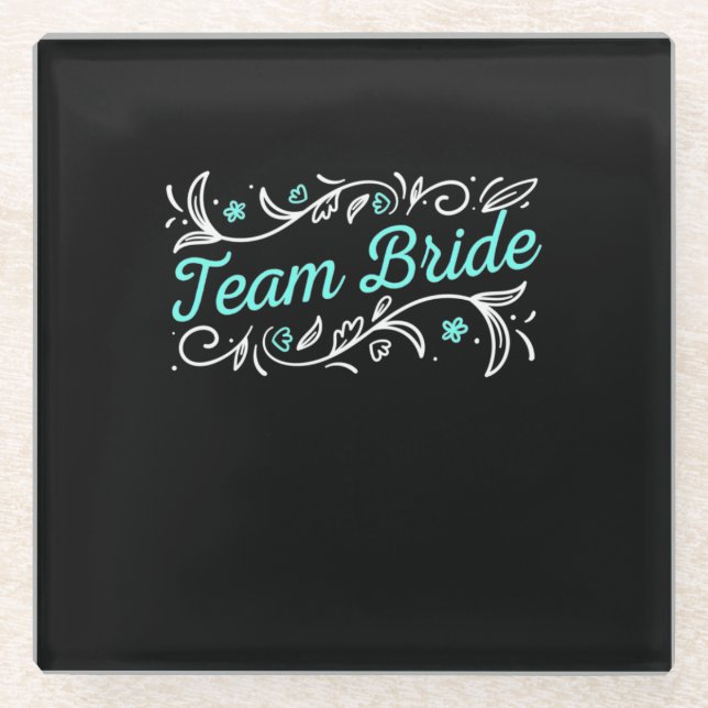 Team Bride Glass Coaster (Front)