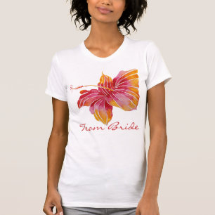 Team Bride Hawaiian Hibiscus Flower T-Shirt