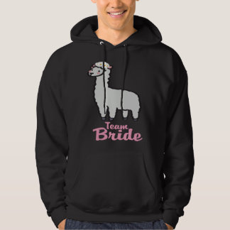 Team Bride Llama Alpaca Engagement Stag Party Hoodie