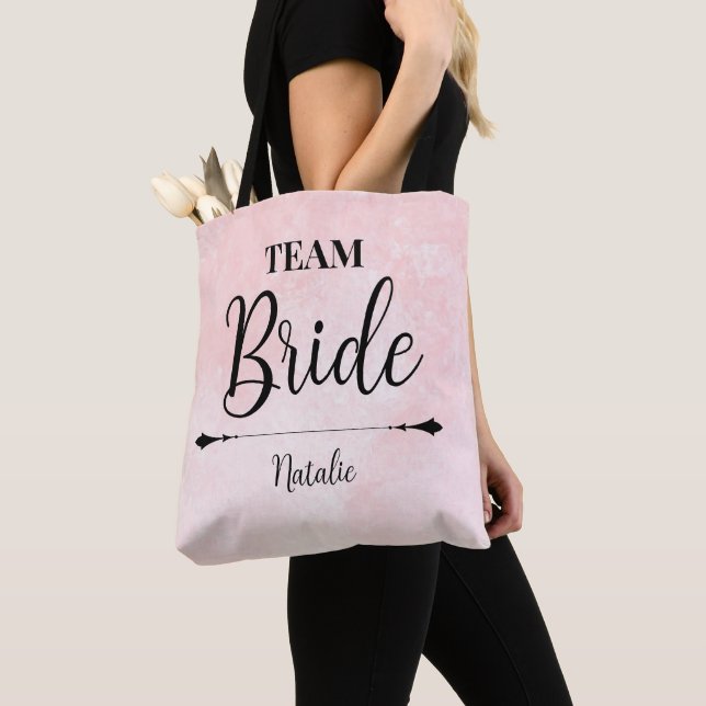 Team Bride Personalized Tote Bag (Close Up)