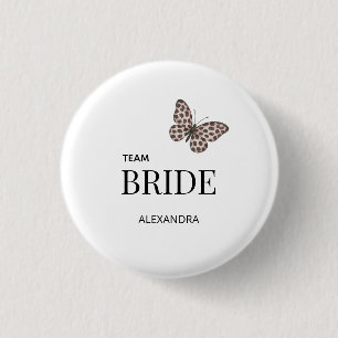 Team Bride Personalized Wedding Design 1 Inch Round Button