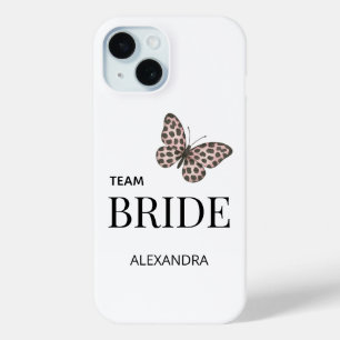Team Bride Personalized Wedding Design iPhone 15 Case
