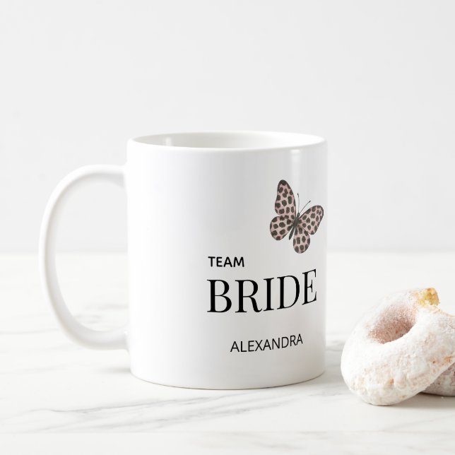 Team Bride Personalized Wedding Design Coffee Mug (With Donut)