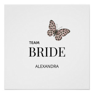 Team Bride Personalized Wedding Design Poster