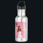 Team Bride Photo Stainless Steel Water Bottle | Pe<br><div class="desc">Celebrate your hen party in style with this personalised Team Bride stainless steel water bottle! Customise it with your favourite photo, the bride’s name, or party details to create a practical and memorable keepsake for the whole bride squad. Perfect for nights out, weekend getaways, or spa days, this bottle keeps...</div>